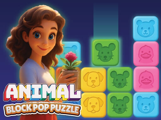 Головоломка Animal Block Pop: Лопай Блоки с Животными