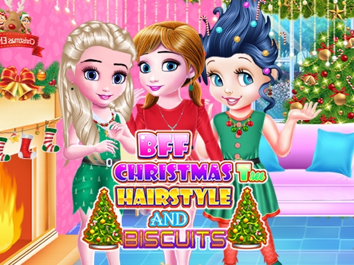 Прически на елку и печенье для лучших подруг (BFF Christmas Tree Hairstyle And Biscuits)