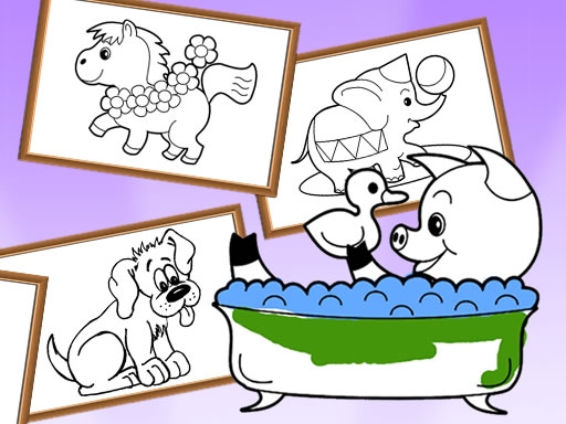 Раскраска для детей: Животные (Cartoon Coloring for Kids Animals)