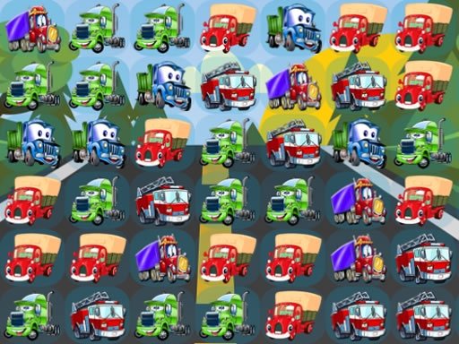 Мультяшные грузовики: три в ряд (Cartoon Trucks Match 3)