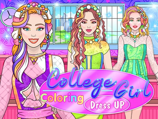 Студентка: Раскраска и Наряди (College Girl Coloring Dress Up)
