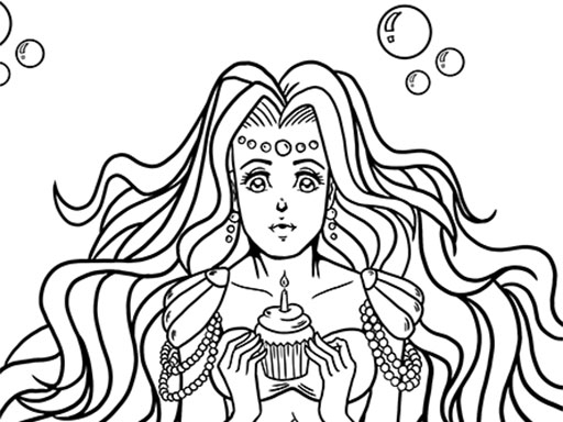 Раскраска «Милые русалки» (Kawaii Mermaids Coloring Book Game)