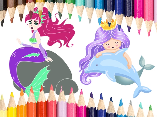¡Libro de Colorear de Sirenas!