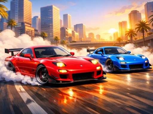 雙人 RX7 飄移大對決