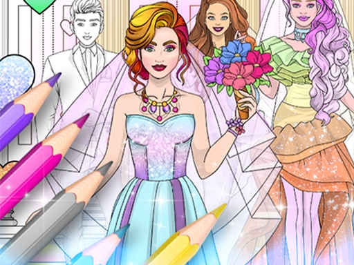 Свадебная раскраска и наряды для невесты (Wedding Coloring Dress Up Game)